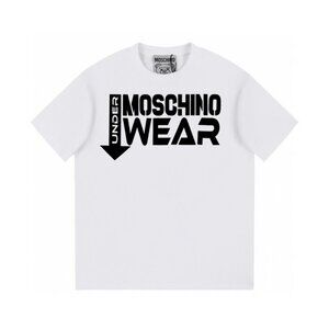 Moschino Black Letter Print Short Sleeves